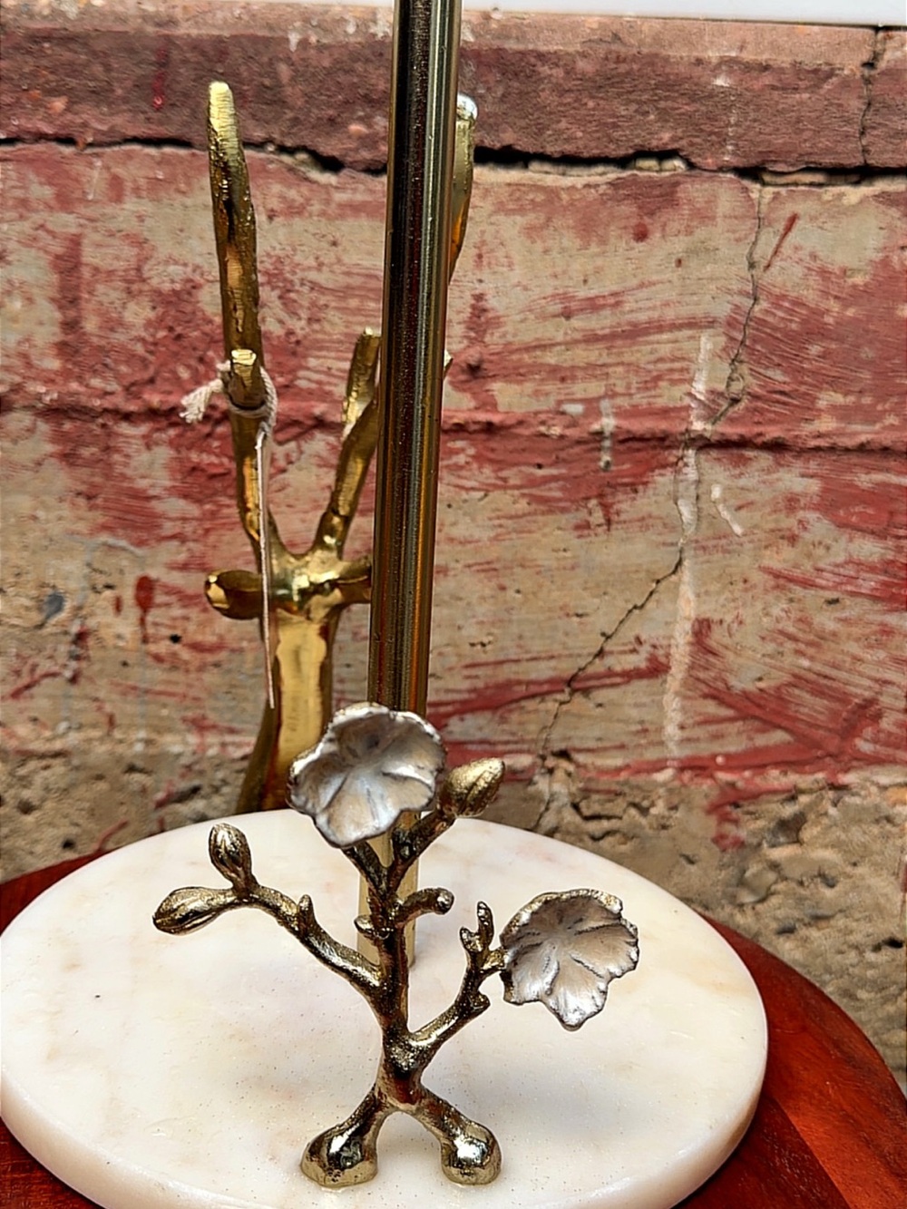 Gold and Silver Floral Jewelry Stand - Home Accents